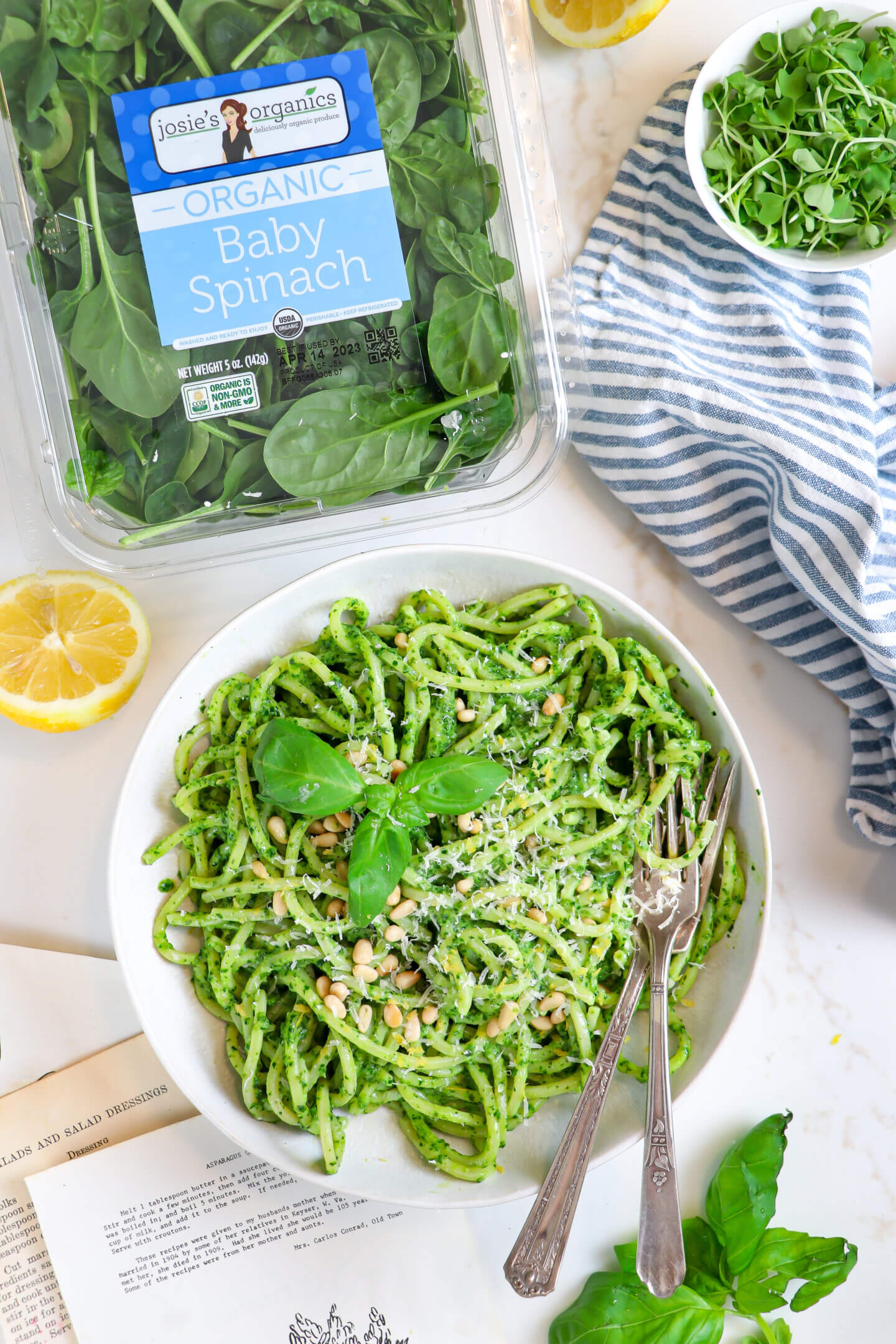 Arugula Walnut Pesto Pasta